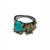 Turquoise & Labradorite 925 Sterling Silver Handmade Special Design Ring