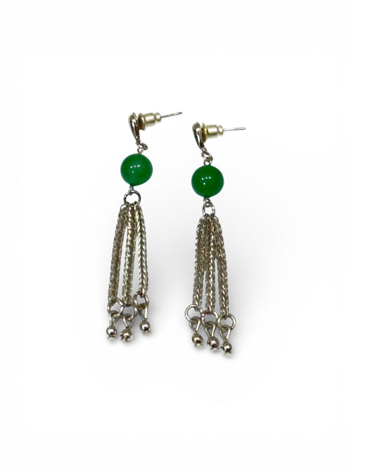 Aventurin Doğal Taş Zincir Küpe