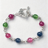 Renkli Ceyt Doğal Taş Bileklik