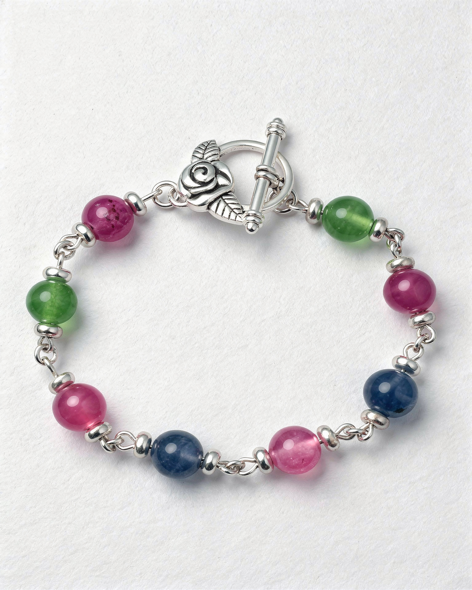 Renkli Ceyt Doğal Taş Bileklik