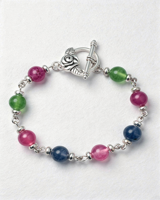 Renkli Ceyt Doğal Taş Bileklik