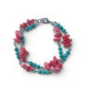 Turkuaz & Pembe Mercan Doğal Taş Bileklik