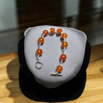 Akik Doğal Taş Gümüş Bileklik