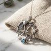 Balık Burcu Kolyesi – Aquamarine Zirkon Taşlı
