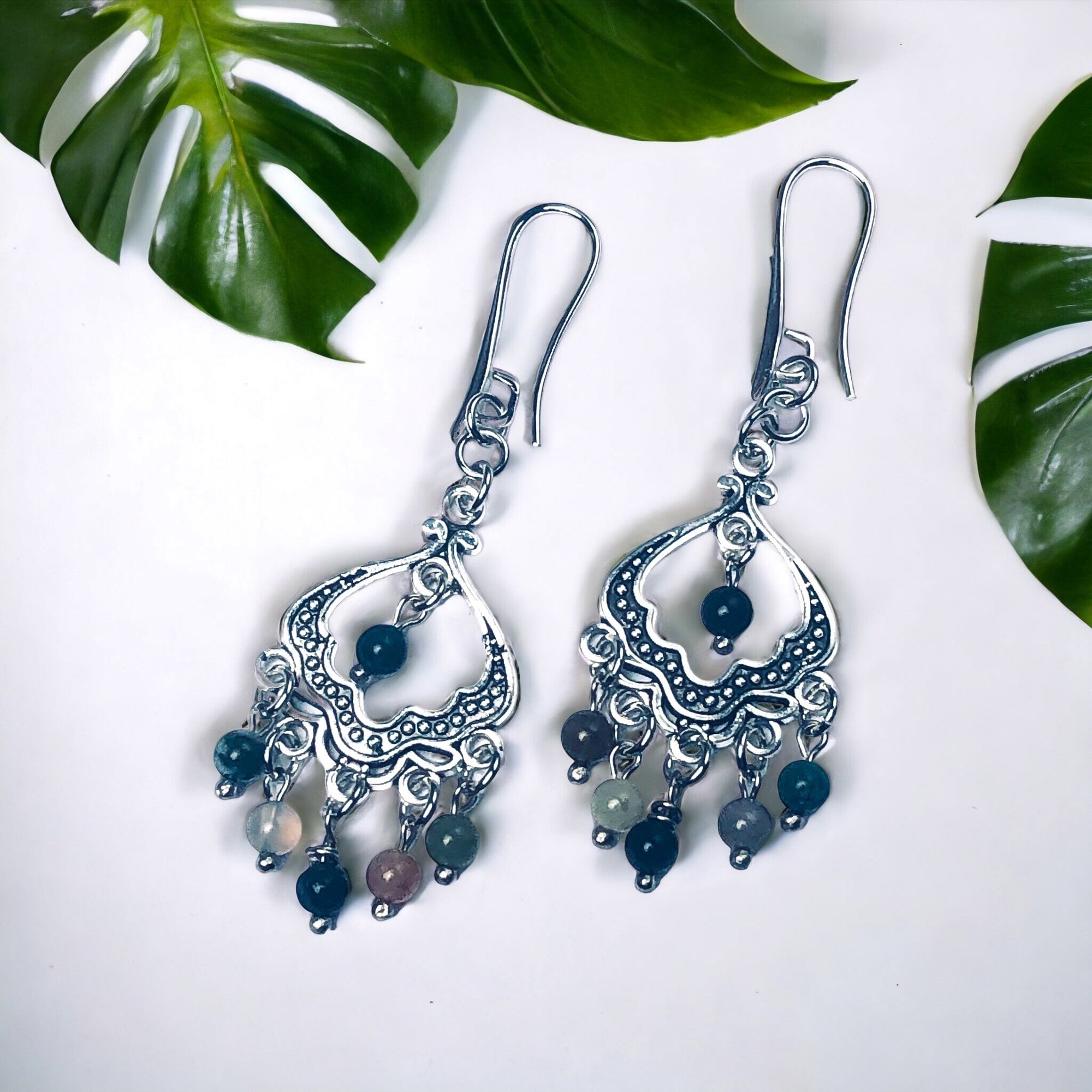 Hint Akik Doğal Taş Küpe