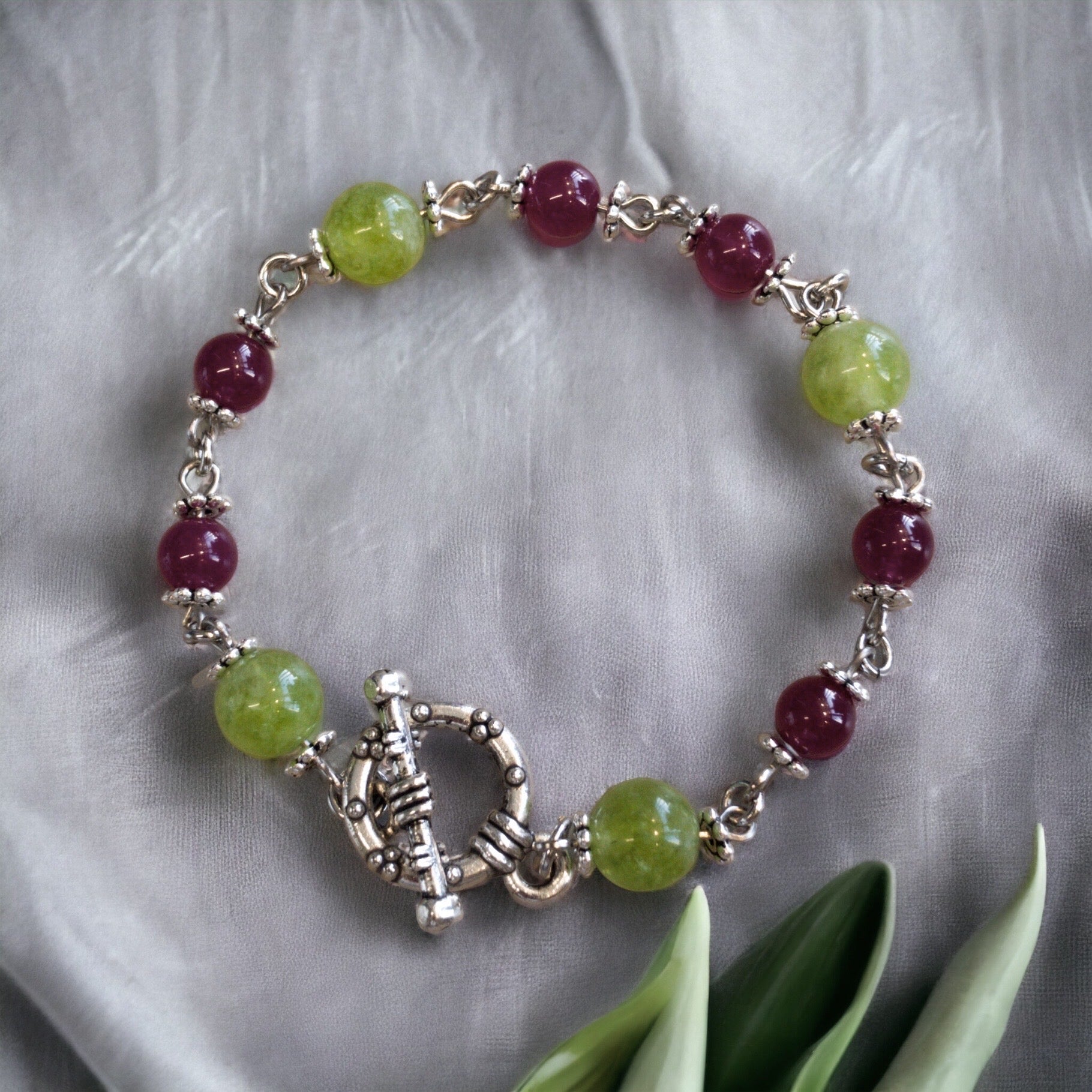 Ruby & Yeşil Quartz Bileklik