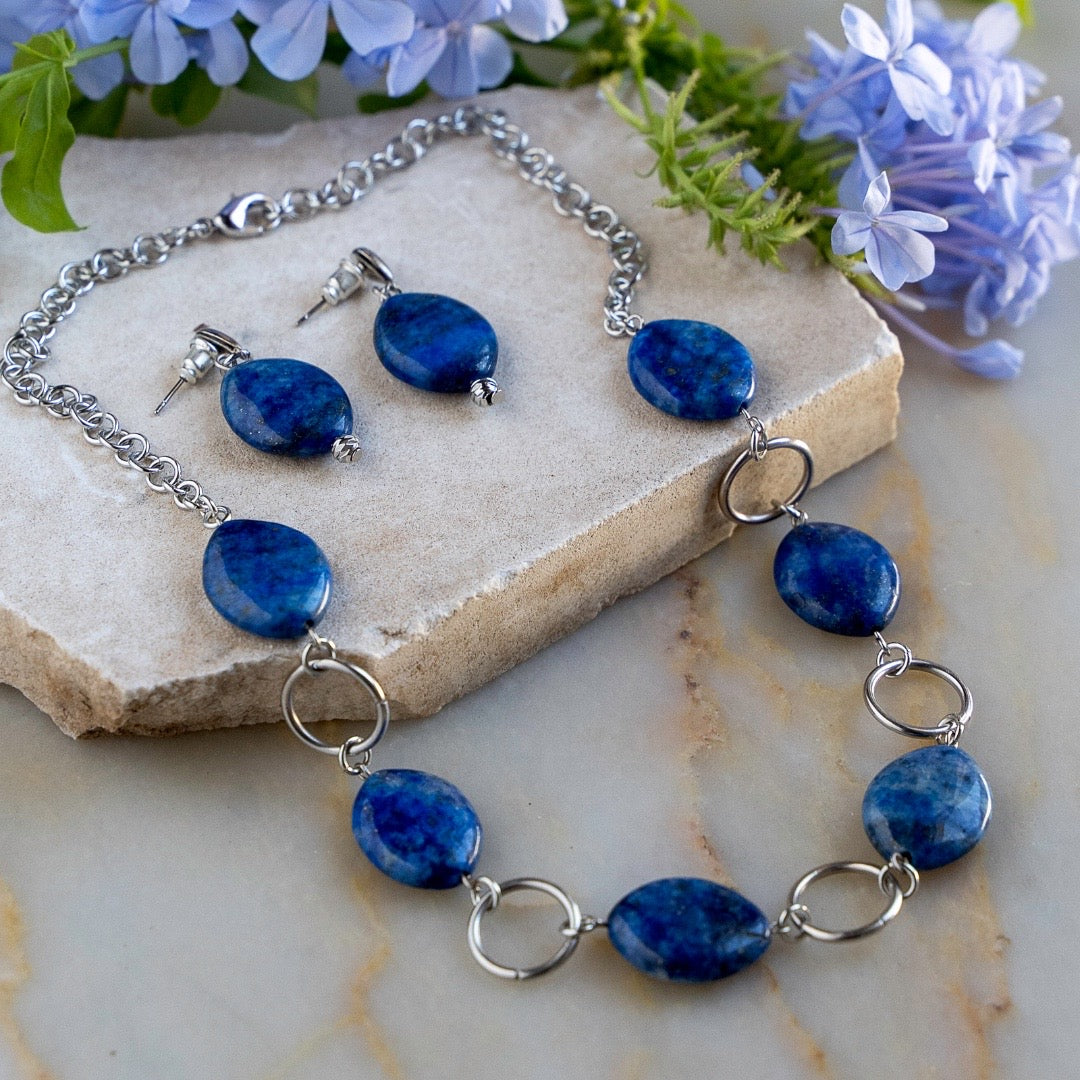 Lapis Doğal Taş Kolye